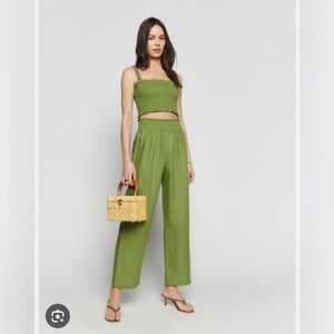Réformation Vera Linen Two Piece Set Size 2